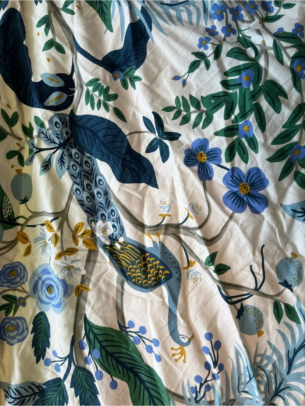 Rifle Paper Co. x The Company Store Peacock King Duvet Cover – Like New